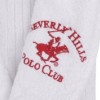 Beverly Hills Polo Club, Halat de baie unisex bumbac, marime L/XL, alb, dungi rosii