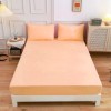 Cearceaf cu elastic + 2fete perna, bumbac 100% ranforce, 160x200cm+28cm, Roz piersiciu