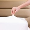 Cearceaf cu elastic din tricot, bumbac 100%, 180x200cm+30cm, alb