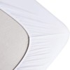 Cearceaf cu elastic din tricot, bumbac 100%, 180x200cm+30cm, alb