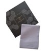 Cearceaf pat bumbac satinat 240x260cm, Nazenin Home, Line Gri