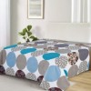 Cearceaf plat pt pat dublu din bumbac, 240x260cm, Pacific cu cercuri, pentru un plus de confort.