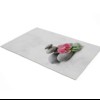 Covoraș baie 3D 50x80cm model Spa cu pietre gri și orhidee roz