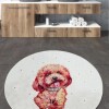 Covoras de baie rotund, Chilai Home, Terrier Djt (80 cm)