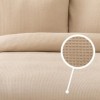 Cuvertura pat dublu 200x220cm cu textura tip fagure, culoare bej, cu doua fete de perna asortate