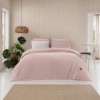 cuvertura bumbac stonewashed Majoli Manu Garnet roz pudra 220x240 cm cu 2 fete de perna