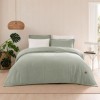 cuvertura bumbac stonewashed Majoli Manu Pampas verde 220x240 cm cu 2 fete de perna