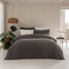 cuvertura bumbac stonewashed Majoli Manu Solid gri antracit 220x240 cm cu 2 fete de perna