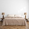 Cuvertura gofrata bej Mink din bumbac 100% 180x240 cm Optimus