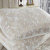 Cuvertura pat cappuccino jacquard chenille Slayka 230x240 cm cu fete de perna