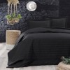 Cuvertura matlasata 220x240cm, Eponj Home, Monart Negru
