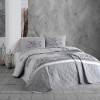 Cuvertura matlasata bumbac 100% 220x240cm + 2 fete perna, Bahar Home, Spring Grey