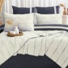 Cuvertura muselina Steva Albastru 240x260cm cu 2 fete de perna Saheser