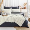 Cuvertura muselina Steva Albastru 240x260cm cu 2 fete de perna Saheser