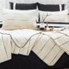 Cuvertura muselina Steva Negru 240x260cm cu 2 fete de perna Saheser
