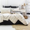 Cuvertura muselina Steva Negru 240x260cm cu 2 fete de perna Saheser