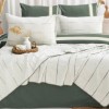 Cuvertura muselina Steva Verde 240x260cm cu 2 fete de perna Saheser