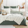 Cuvertura muselina Steva Verde 240x260cm cu 2 fete de perna Saheser