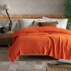 Cuvertura muselina 220x240cm, bumbac 100% natural, Saheser Orange