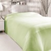 Cuvertura subtire din bambus 100% verde deschis, 160x240 cm, pentru pat sau canapea