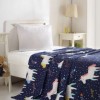 Cuvertura subtire bumbac 100%, 1 persoana, 160 x 235 cm, Eponj Home, Magic Unicorn