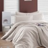 Cuvertura subtire bumbac 100%, 200 x 230 cm, Eponj Home, Casuel Sand