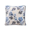 Față de pernă decorativă catifea 43x43cm, Blue Flowers BF02