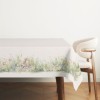 Fata de masa Paste 140x320 cm bumbac 100% Tuli cu flori, iepurasi si oua pastel imprimeu digital