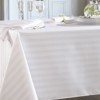 Fata de masa damasc dungi, bumbac 100%, 150x250cm, alba