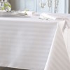 Fata de masa damasc dungi, bumbac 100%, 160x320cm, alba