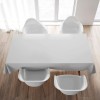 Fata de masa damasc plain, bumbac 100%, 160x220cm, alba