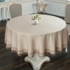 Fata de masa rotunda, Natural Linen Elegance, maro(deschis)