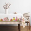 Fata de masa 140x180cm, bumbac 100%, cu iepurași și lalele, model Cena