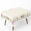 Față de masă Paște bumbac 100%, 140x220 cm, model cu iepurași, ouă și puișori – Club Cotton Feta