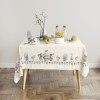 Față de masă Paște bumbac 100%, 140x220 cm, model cu iepurași, ouă și puișori – Club Cotton Feta