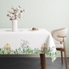 Față de masă Paște bumbac 100%, 140x320 cm, model cu iepurași și ouă decorative – Club Cotton Gizmo