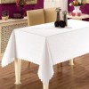 Fata de masa rotunda cu diametru 150cm, Jackline, alba