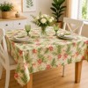 Fata de masa teflonata 120x160 cm model Flori tropicale pe masa dreptunghiulara