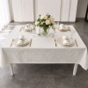 Fata de masa teflonata 160x220 cm crem cu imprimeu ornamental F4