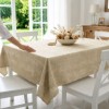 Fata de masa 160x320 cm teflonata bej pentru masa mare dining, fabricata in Romania