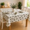 Fata de masa teflonata 160x320 cm model Frunze cu masline verzi pe masa dreptunghiulara