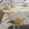 Fata de masa teflonata din bumbac, 140x180 cm, model cu flori de lavanda galbene pe fundal alb