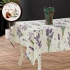 Fata de masa teflonata cu imprimeu lavanda, dimensiuni 140x220 cm, antimurdarire