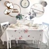 Fata de masa teflonata din bumbac, 160x320 cm, model Flori roz si fluturi, antimurdarire
