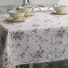Fata de masa teflonata din bumbac, 160x320 cm, model floral mov, antimurdarire