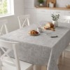 Fata de masa teflonata rotunda, diametru 140 cm, gri, decor elegant pentru mese rotunde