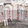 Fata de masa rotunda teflonata din bumbac, diametru 140cm model traditional, decor elegant pentru mese rotunde