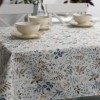 Fata de masa rotunda 180 cm, bumbac teflonat, model floral delicat, antimurdarie