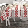 Fata de masa rotunda 180 cm, bumbac teflonat, model traditional V1, antimurdarie