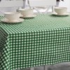 Fata de masa rotunda 180 cm, bumbac teflonat, model cu patratele verzi, antimurdarie